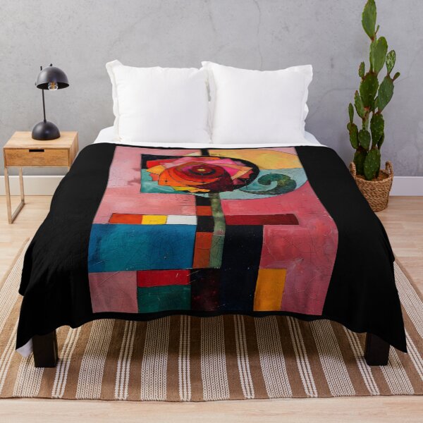 Item preview, Geometric Rose- Bold Brushstrokes, Vibrant Colors, and Dynamic Abstract Design AI Generated designed and sold by OlfactoART Studio.