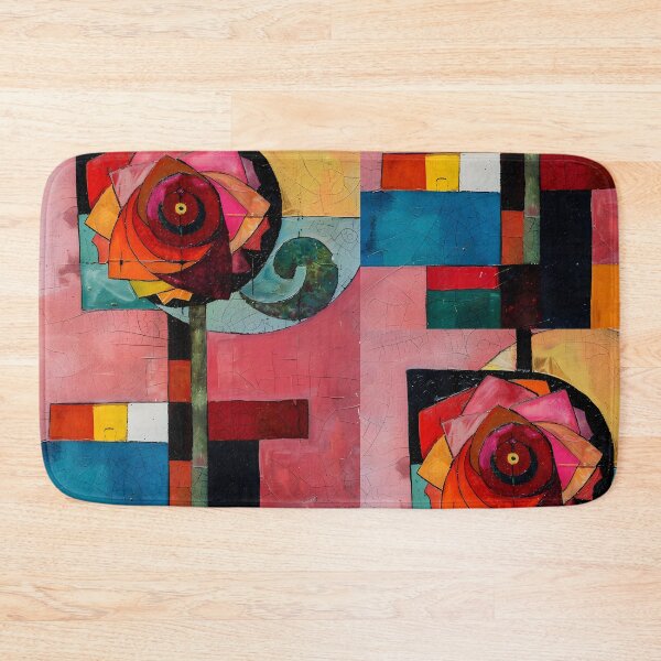 Item preview, Geometric Rose- Bold Brushstrokes, Vibrant Colors, and Dynamic Abstract Design AI Generated designed and sold by OlfactoART Studio.