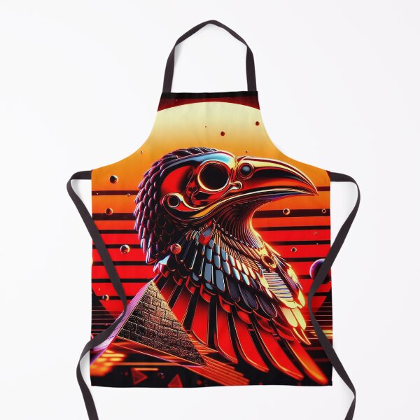 Item preview, Iridescent Skull Bird Art Print - Vibrant 80s Retro Design designed and sold by OVERALLBUGZY.