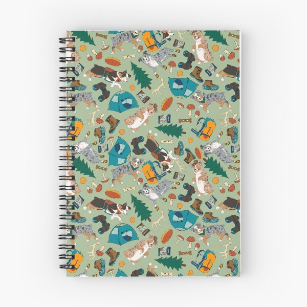 Item preview, Australian Shepherds Pattern - Adventure Aussies - Pacific Northwest Aussies - swamp green #a5ba92 designed and sold by EcoElsa.