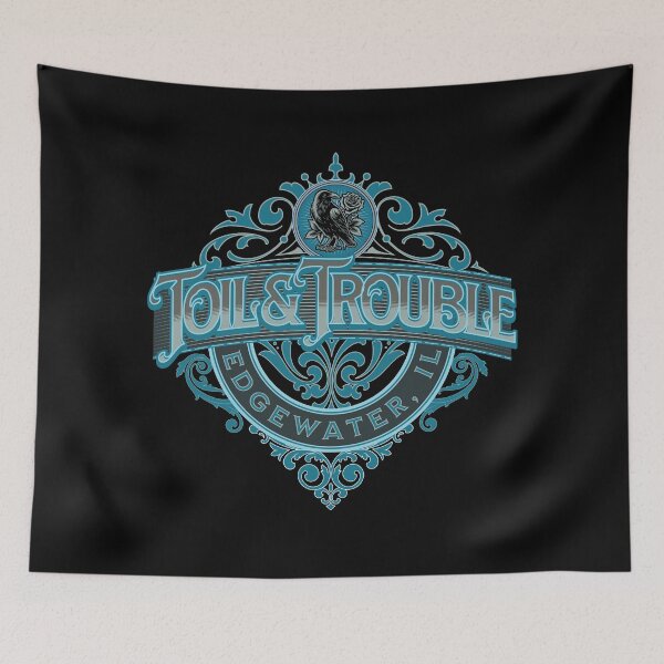 Item preview, Toil & Trouble Bar from When Among Crows by Veronica Roth Vintage Teal Logo  designed and sold by darkskydelights.