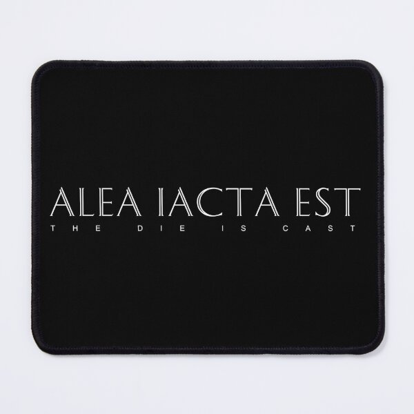 Item preview, Latin Inspirational Quote: Alea Iacta Est (The Die is Cast, white) designed and sold by Elvin Dantes.