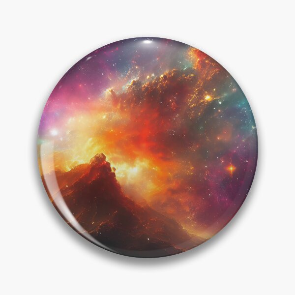 Item preview, Vibrant galaxy unfolds above a serene, misty landscape, stars and nebulae painting the sky with radiant hues. Generative Ai. designed and sold by homydesign.