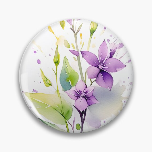Item preview, Elegant watercolor artwork of purple blooms and verdant foliage, embodying artistic vibrancy designed and sold by homydesign.