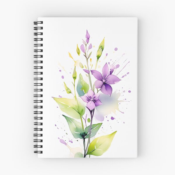 Item preview, Elegant watercolor artwork of purple blooms and verdant foliage, embodying artistic vibrancy designed and sold by homydesign.