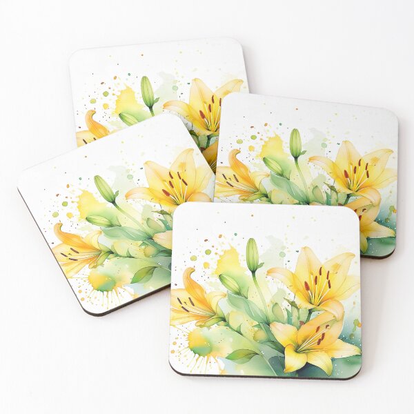 Item preview, A vibrant mix of yellow lilies and green hues, this artwork captures the essence of spring designed and sold by homydesign.