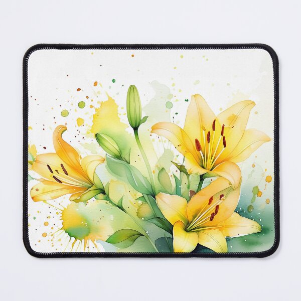 Item preview, A vibrant mix of yellow lilies and green hues, this artwork captures the essence of spring designed and sold by homydesign.