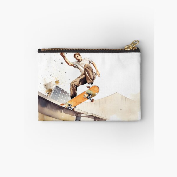 Item preview, Dynamic illustration of a mid-air skateboard trick. Vibrant colors and urban style evoke energy and motion. Generative Ai. designed and sold by homydesign.