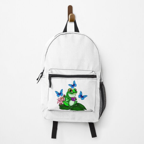 Item preview, Frog drinking tea with butteflies designed and sold by cameoivory.