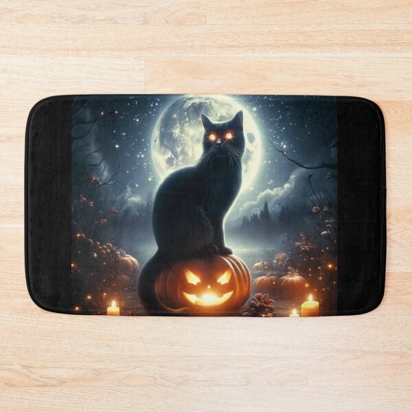 Item preview, Black Cat and Full Moon designed and sold by Estamp-you.