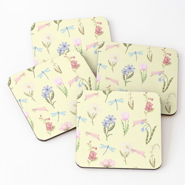 Item preview, Pink and blue dragonfly seamless pattern designed and sold by pinkyfish1010.