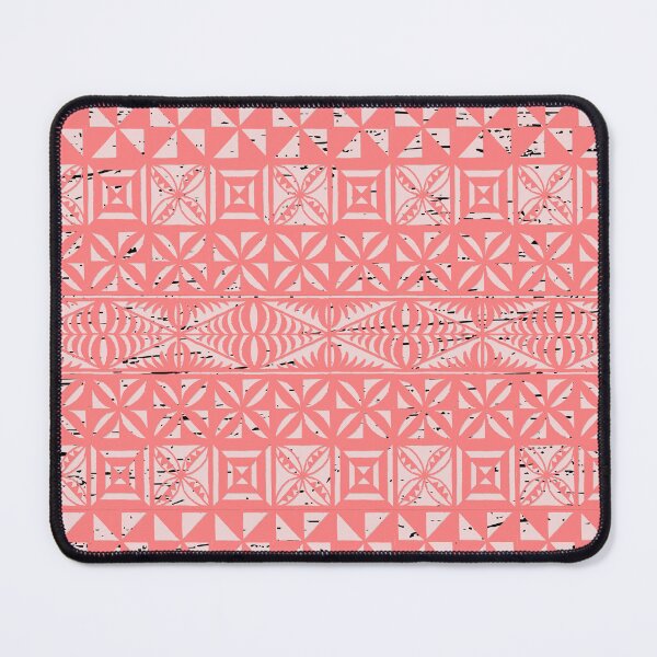 Item preview, Ngatu Tokelau Feletoa Manulua Tongan Traditional Polynesian Pink Pattern designed and sold by InkKiai.
