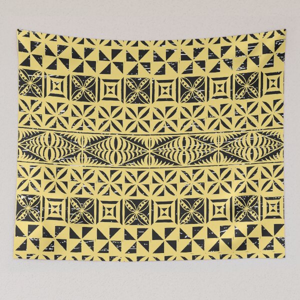 Item preview, Ngatu Tokelau Feletoa Manulua Patrón de verano polinesio tradicional tongano designed and sold by InkKiai.