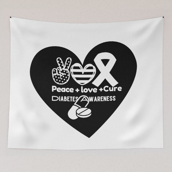 Item preview, Peace love cure diabetes designed and sold by prsagar01.