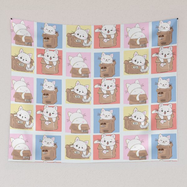 Item preview, Cat in box - mix colorful  designed and sold by PinkMocha.