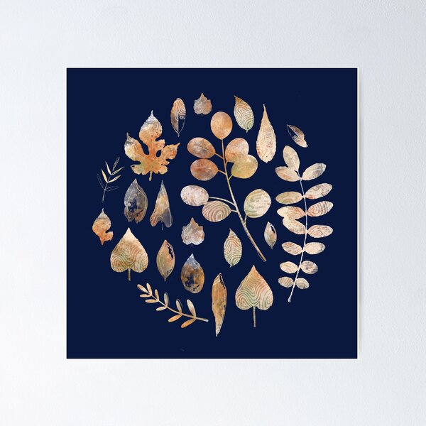Aperçu de l'œuvre Cercle de feuilles vintage créée et vendue par RuthHartes.
