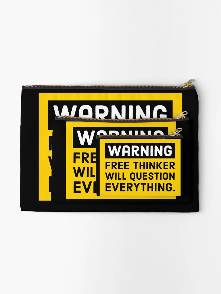 Thumbnail 2 of 4, Zipper Pouch, Freethinker will question everything designed and sold by Rachel the Artist .