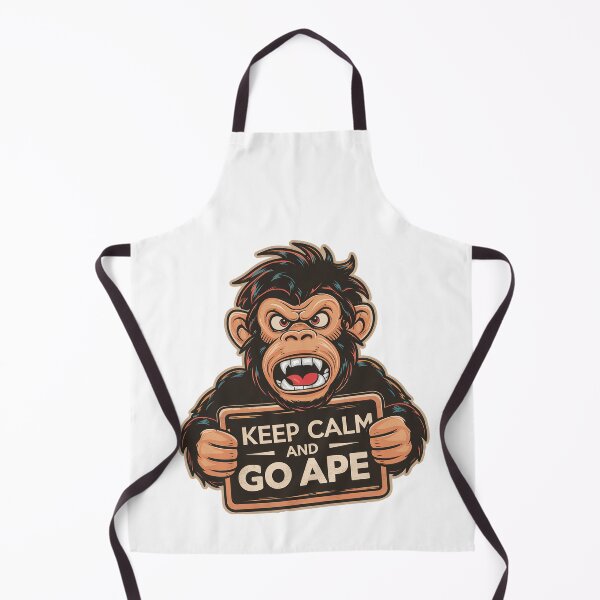 Item preview, ''Keep Calm and Go Ape'' Funny Angry Ape T-Shirt designed and sold by Witty Shirts.