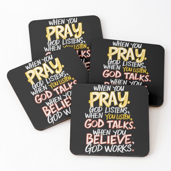 Item preview, When You Pray God Listens Christian Faith designed and sold by Quirky Shirts.