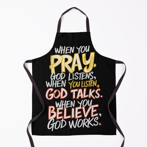 Item preview, When You Pray God Listens Christian Faith designed and sold by Quirky Shirts.
