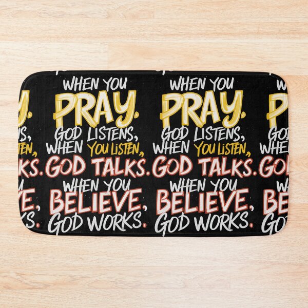 Item preview, When You Pray God Listens Christian Faith designed and sold by Quirky Shirts.