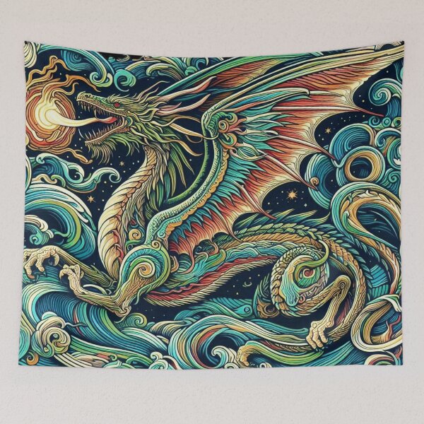 Item preview, Dragon. Inspiration by William Blake designed and sold by Myra365Art.