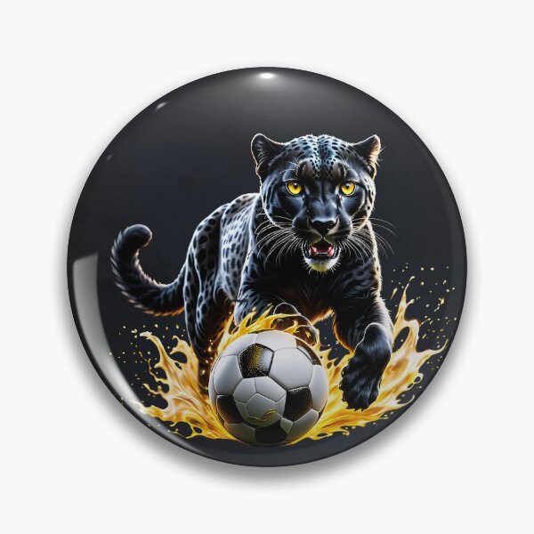 Item preview, Black leopard playing with a soccer. designed and sold by nicky2342.