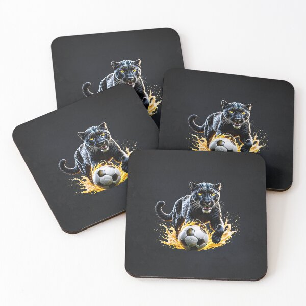 Item preview, Black leopard playing with a soccer. designed and sold by nicky2342.