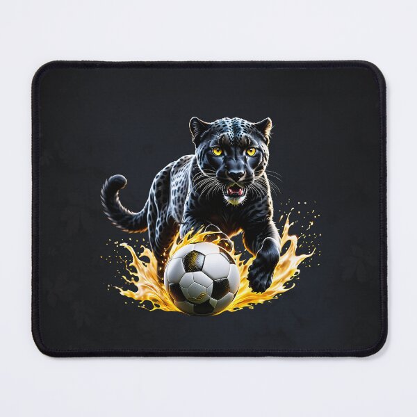Item preview, Black leopard playing with a soccer. designed and sold by nicky2342.