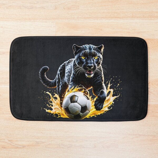 Item preview, Black leopard playing with a soccer. designed and sold by nicky2342.