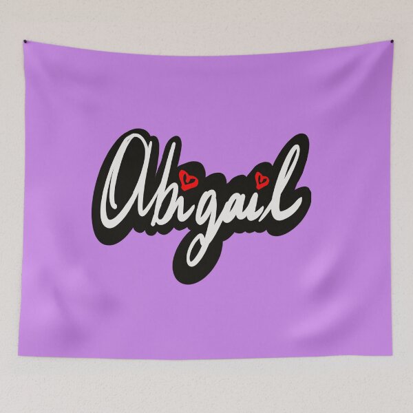 Item preview, Abigail girls name woman’s first name in white cursive calligraphy personalised personalized customized name Gift for Abigail designed and sold by Artonmytee.