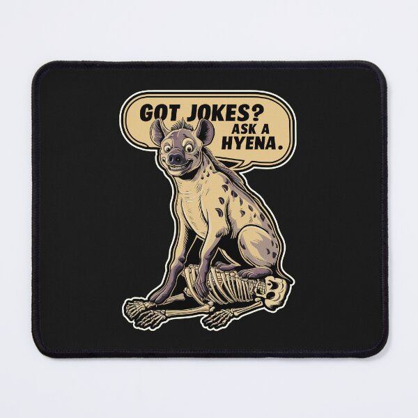 Item preview, ''Got Jokes? Ask a Hyena'' Funny Hyena Kawaii Humor T-Shirt designed and sold by Witty Shirts.