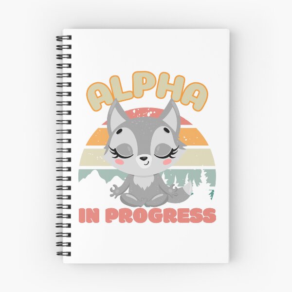 Item preview, Humor Cute Alpha in Progress Meditate Girl Wolf Viral Trend Meme designed and sold by MorningTeeNmore.