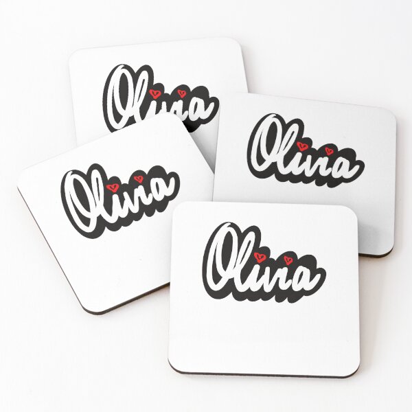 Item preview, Olivia popular girls name in cursive white lettering. Personalized personalised customized name Olivia designed and sold by Artonmytee.