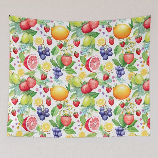 Item preview, Tropical Fruit Watercolor Delight Pattern designed and sold by CoolCrazyQuirky.