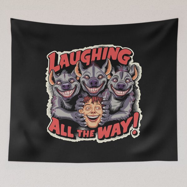 Item preview,  ''Laughing All The Way'' Funny Hyena Sarcasm Kawaii Humor T-Shirt designed and sold by Witty Shirts.