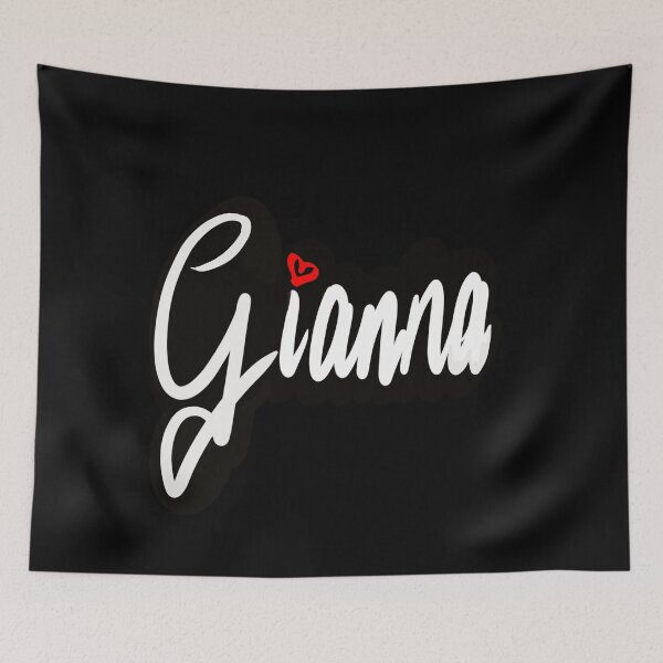 Item preview, Gianna popular girls name in cursive white lettering. Personalized personalised customized name Gianna designed and sold by Artonmytee.