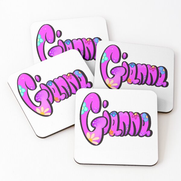 Item preview, Gianna popular girls name in cute floral bubble letters. Personalized personalised customized name Gianna designed and sold by Artonmytee.