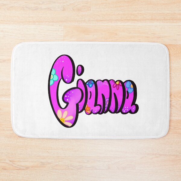 Item preview, Gianna popular girls name in cute floral bubble letters. Personalized personalised customized name Gianna designed and sold by Artonmytee.