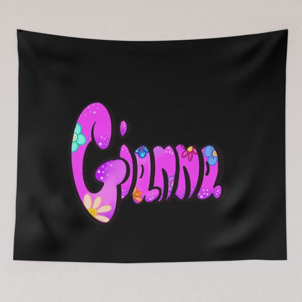 Item preview, Gianna popular girls name in cute floral bubble letters. Personalized personalised customized name Gianna designed and sold by Artonmytee.