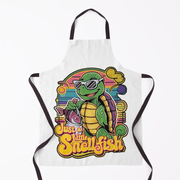 Item preview, ''Just a Little Shellfish'' Funny Turtle Kawaii Seafood Lover T-Shirt designed and sold by Witty Shirts.