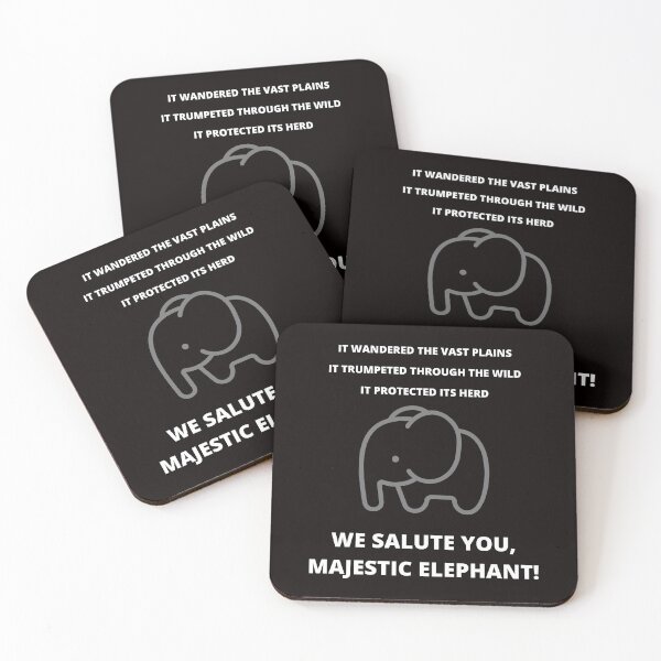 Item preview, We Salute you majestic elephant designed and sold by CoolCrazyQuirky.