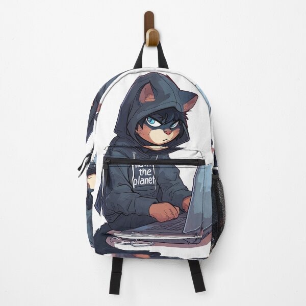 Item preview, Hacker cat with hoodie designed and sold by Shaani.