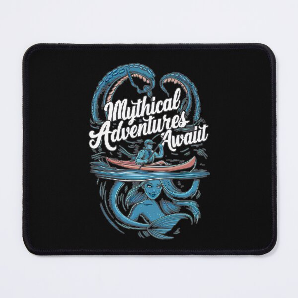 Item preview, Mythical Underwater Adventure: Kraken & Mermaid Vector Art designed and sold by avinigav.
