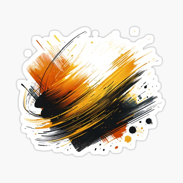 Item preview, Brushstroke yellow designed and sold by Kobeko.