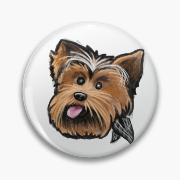 Item preview, Cartoon Yorkshire Terrier Face Sticker designed and sold by CreateForDogs.