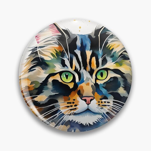 Item preview, 'Norwegian Forest Cat' watercolour style pet portrait designed and sold by Country-Artist.