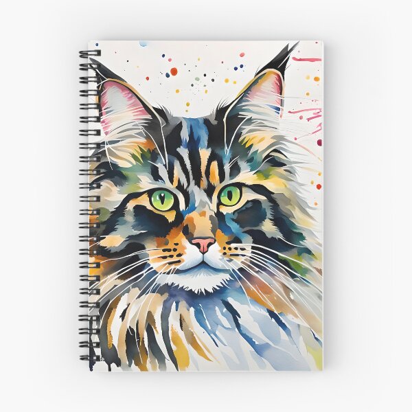 Item preview, 'Norwegian Forest Cat' watercolour style pet portrait designed and sold by Country-Artist.