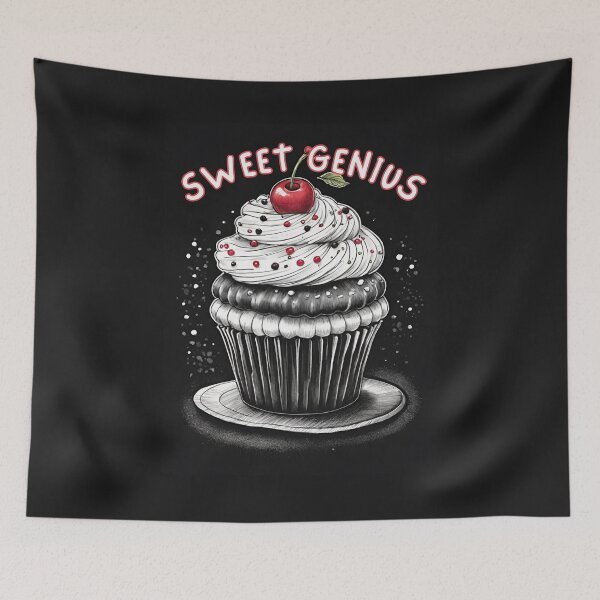 Item preview, Sweet Genius cupcake sketch by CallisC Arts ⭐⭐⭐⭐⭐ designed and sold by CallisC-Arts.