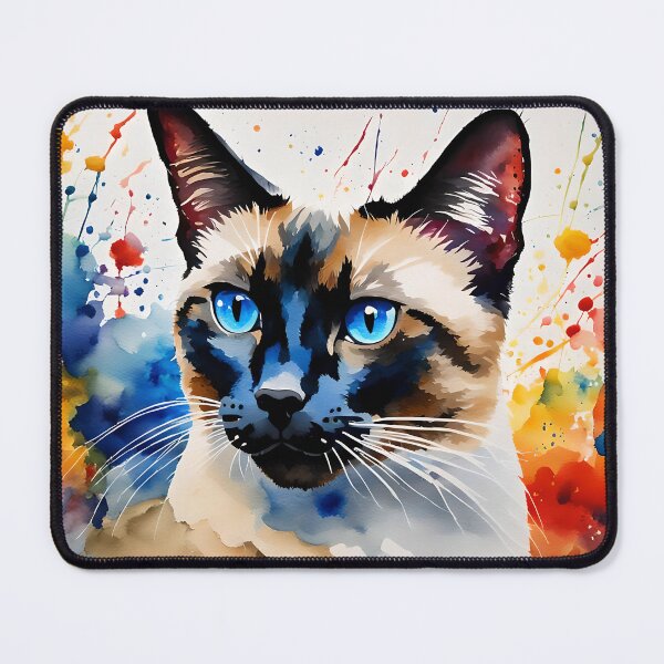 Item preview, 'Siamese Cat', watercolour style pet portraits designed and sold by Country-Artist.